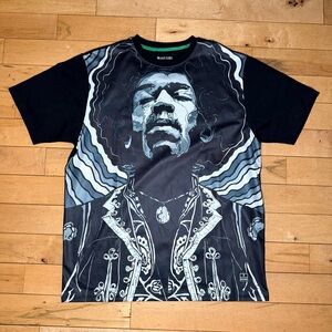 Makobi Black Jimi Hendrix Graphic Short Sleeve Tee